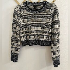 House Of Harlow 1960 Scalloped Hem Knit Sweater Small